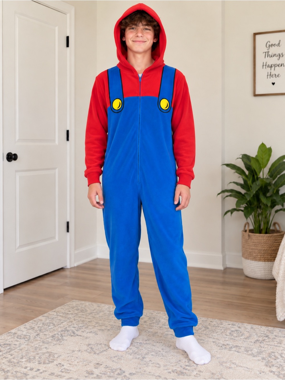 🍄Nintendo Super Mario Bros Kids Costume Onesie/Pyjama | XL (14–16)